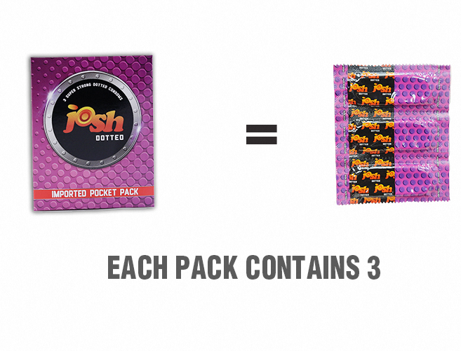 Josh Imported Dotted Condom 3 Pieces