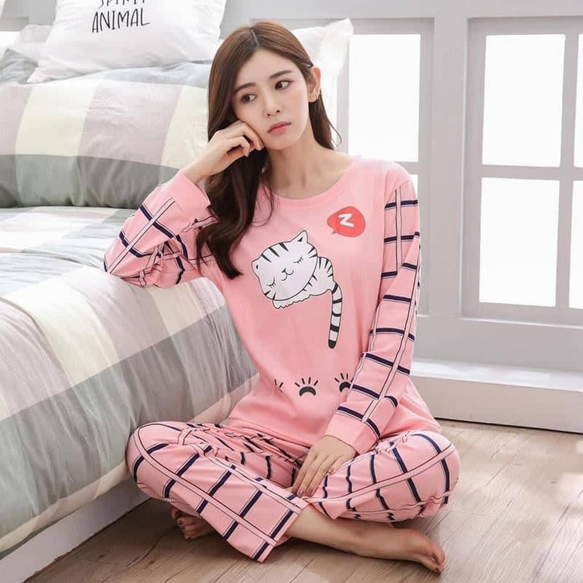 Printed Cotton Ladies Sleep Dress Night 