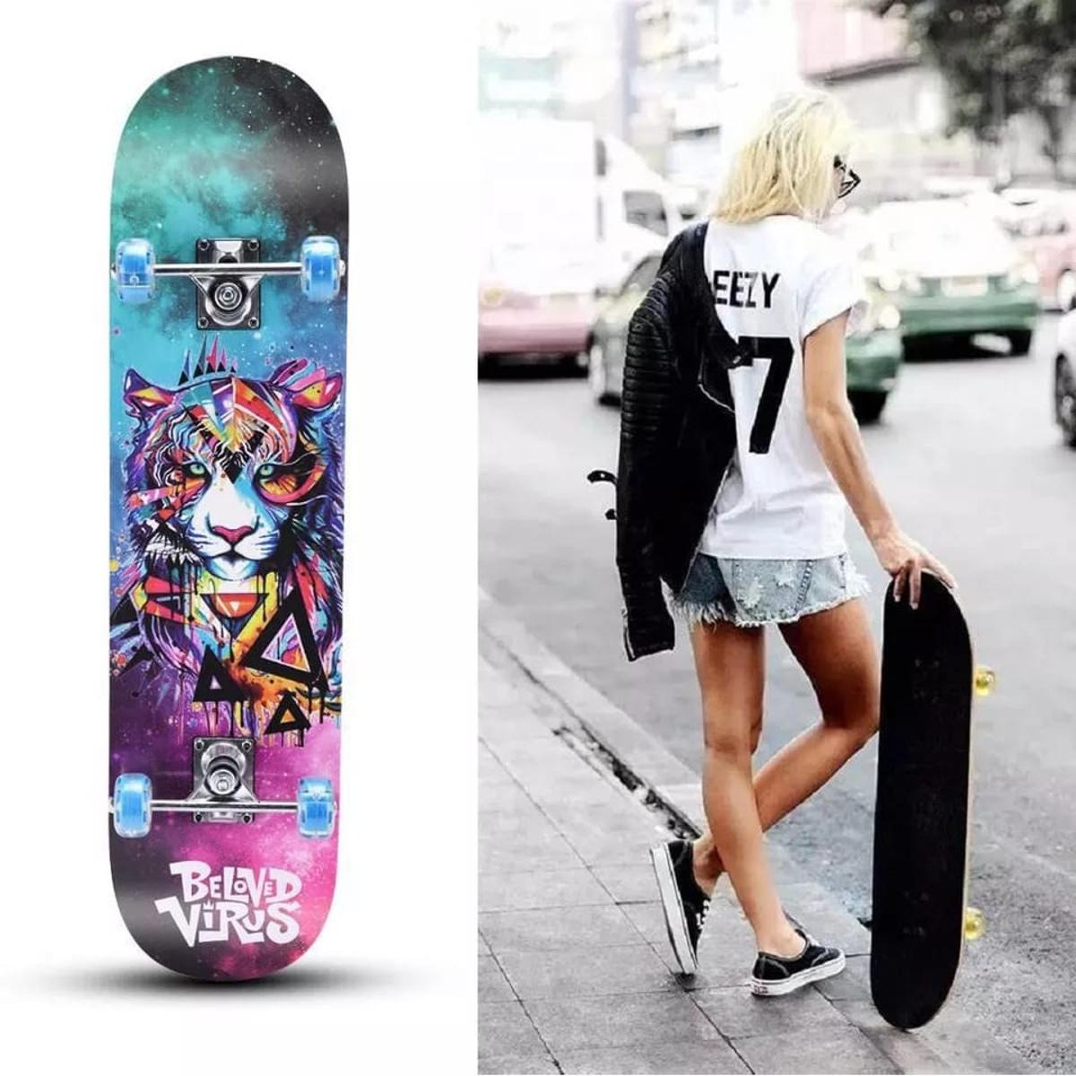 High Quality 17 Inch Mini Skateboard Complete | Professional Cruiser Board Pakistan | Free Delivery | Kids Adults Beginner Skateboard | Kashmart.pk