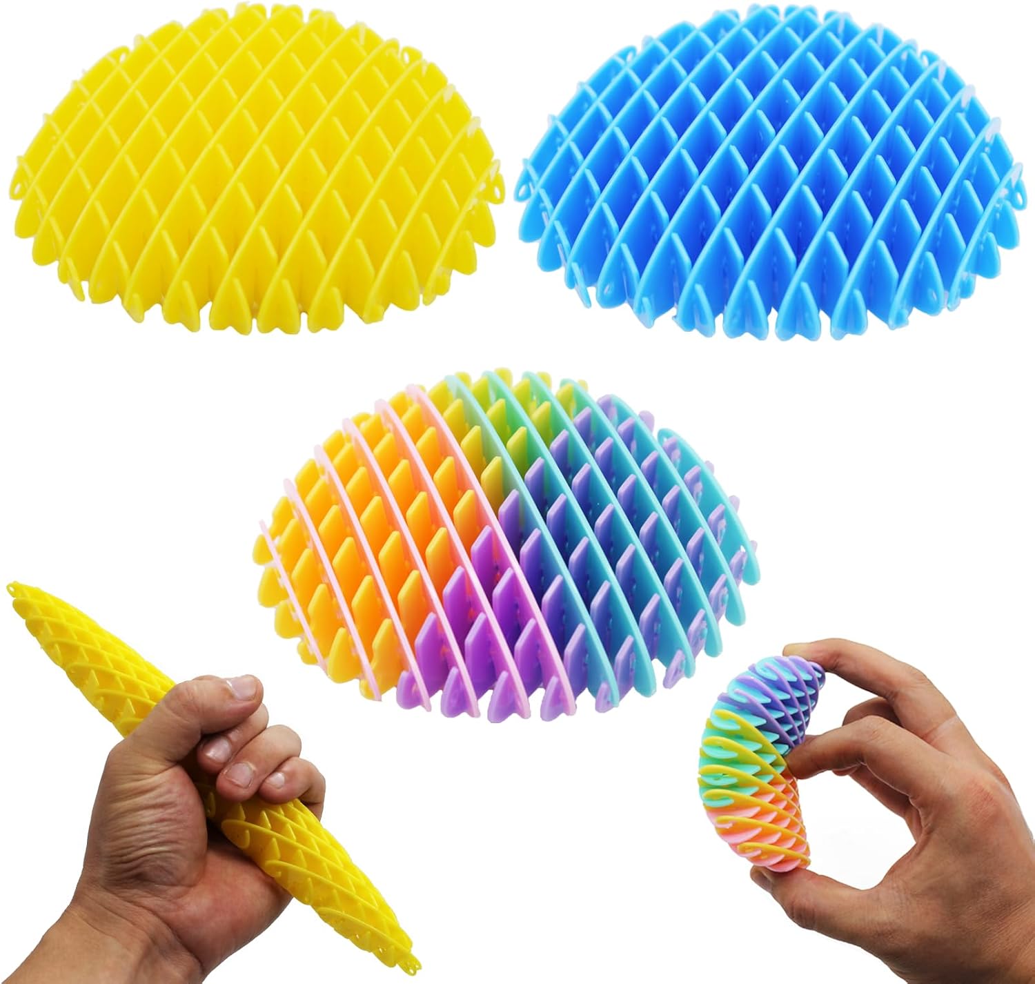 Pack Fidget Worm Toys, Elastic Mesh Toys, Worm Fidget Toy for Adults and Kids, Relieves Stress and Anxiety Finger Toys for Goodie Bag Basket Stuffers Classroom Prizes Party Favors