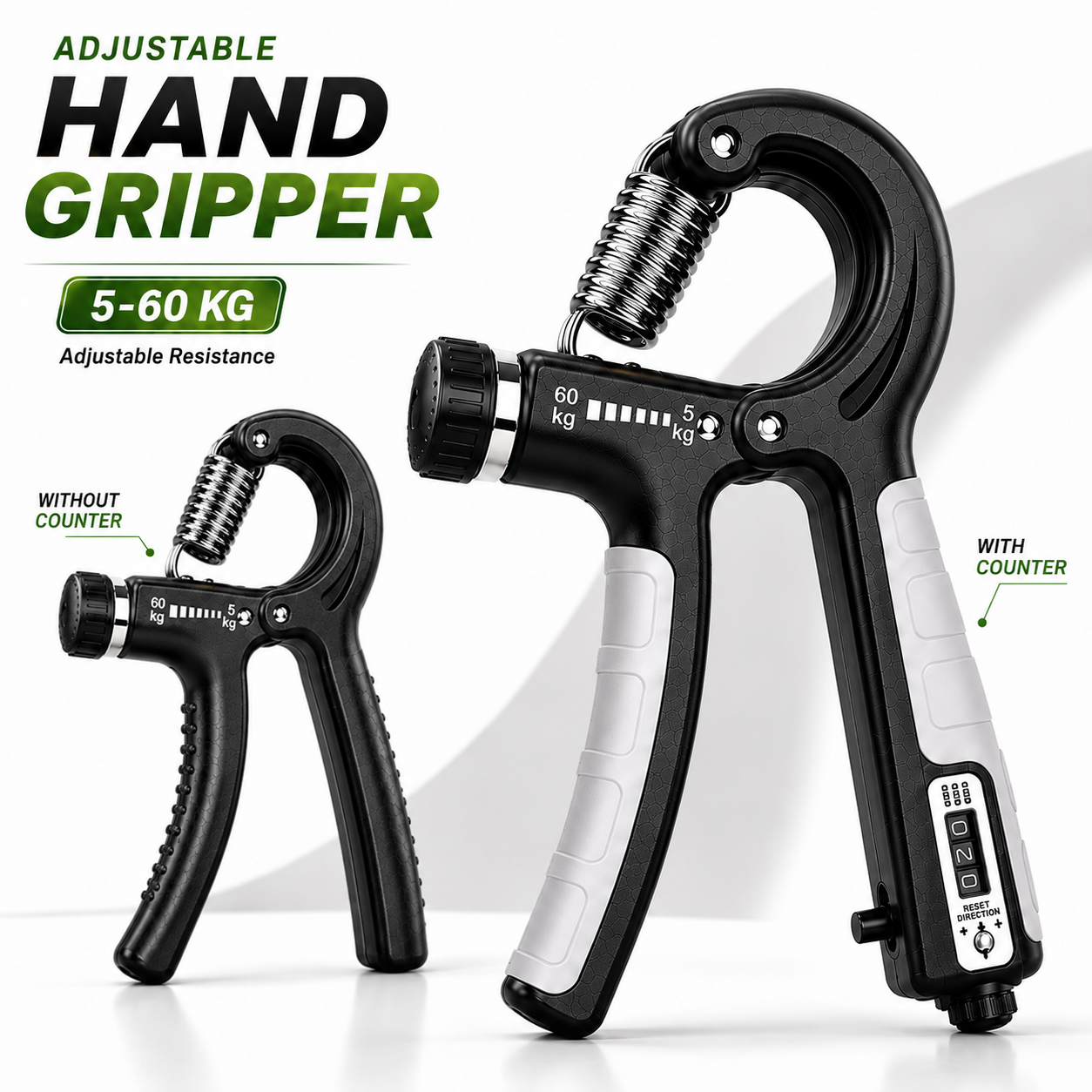 Hand Gripper | Gym Accessories | Finger Gripper | Adjustable Hand Gripper | Forearm Exercise | Workout Equipment