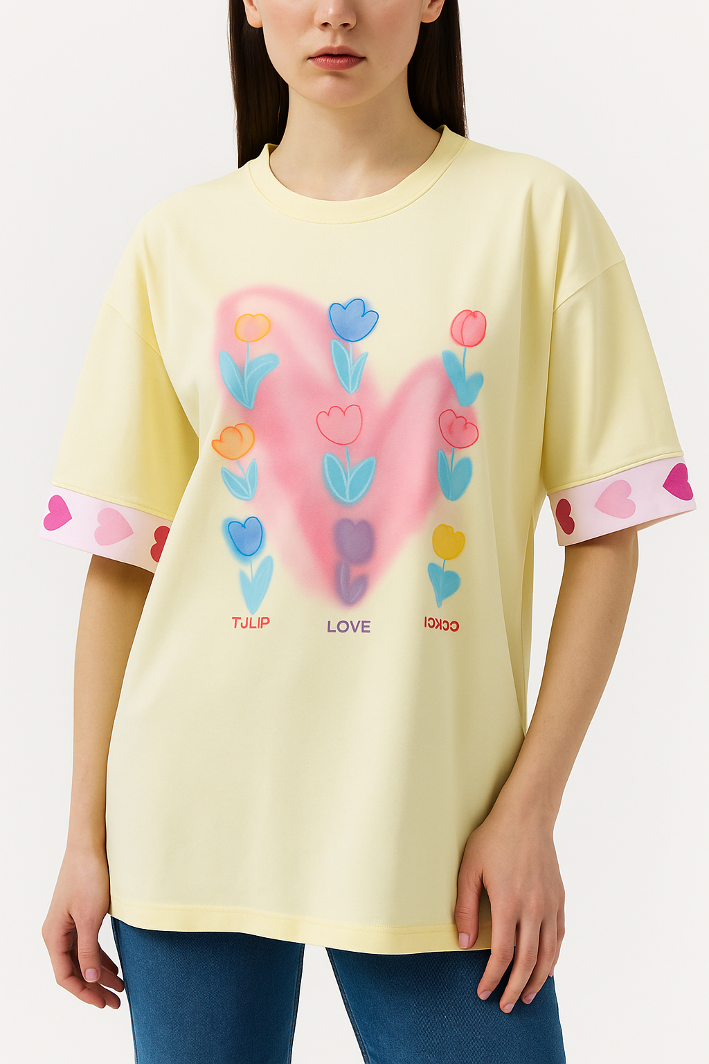 Half Sleeve T Shirt DTD Printed For Woman's
