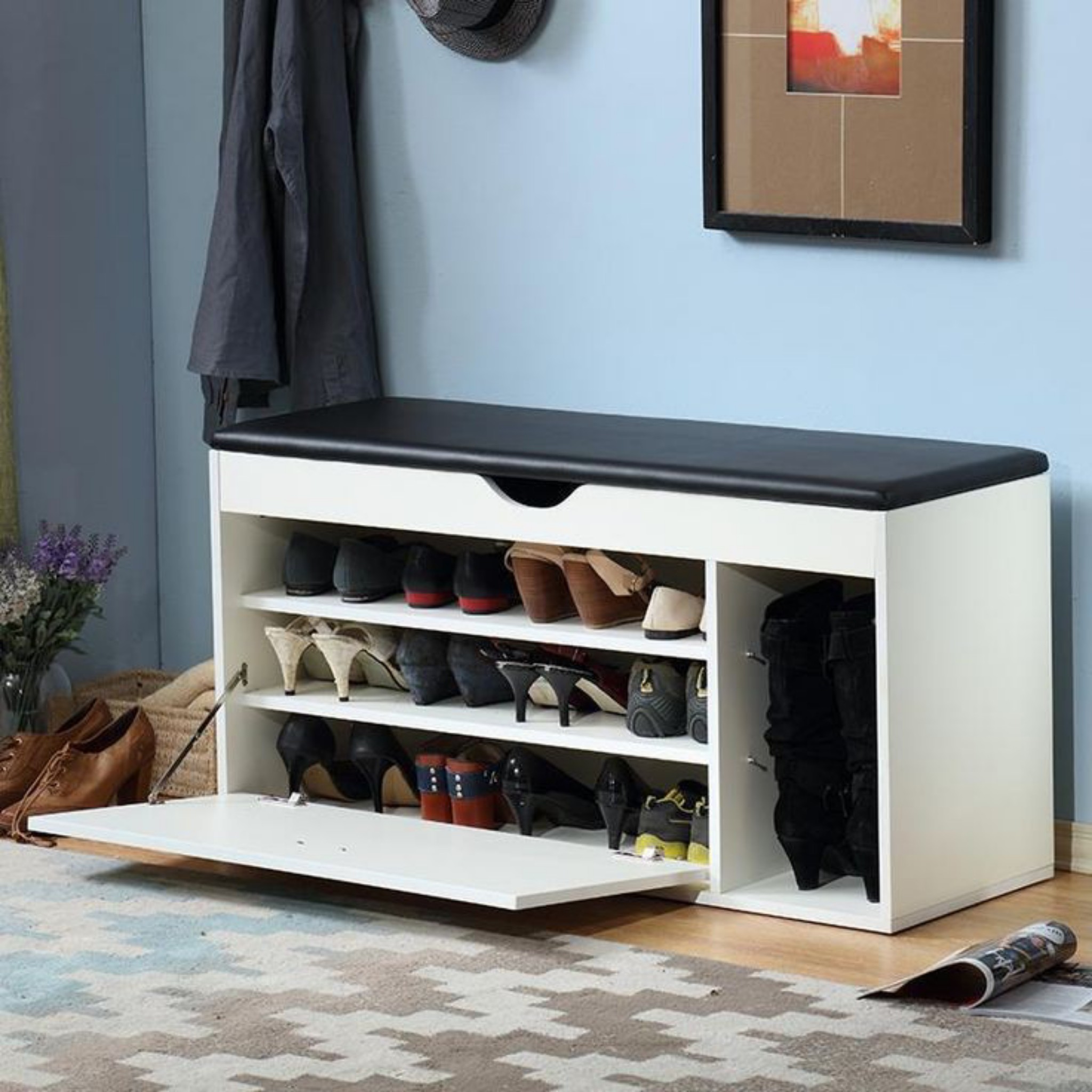 Toheed 10 Shoes rack organizer Toheed Wood shoe rack | Daraz.pk