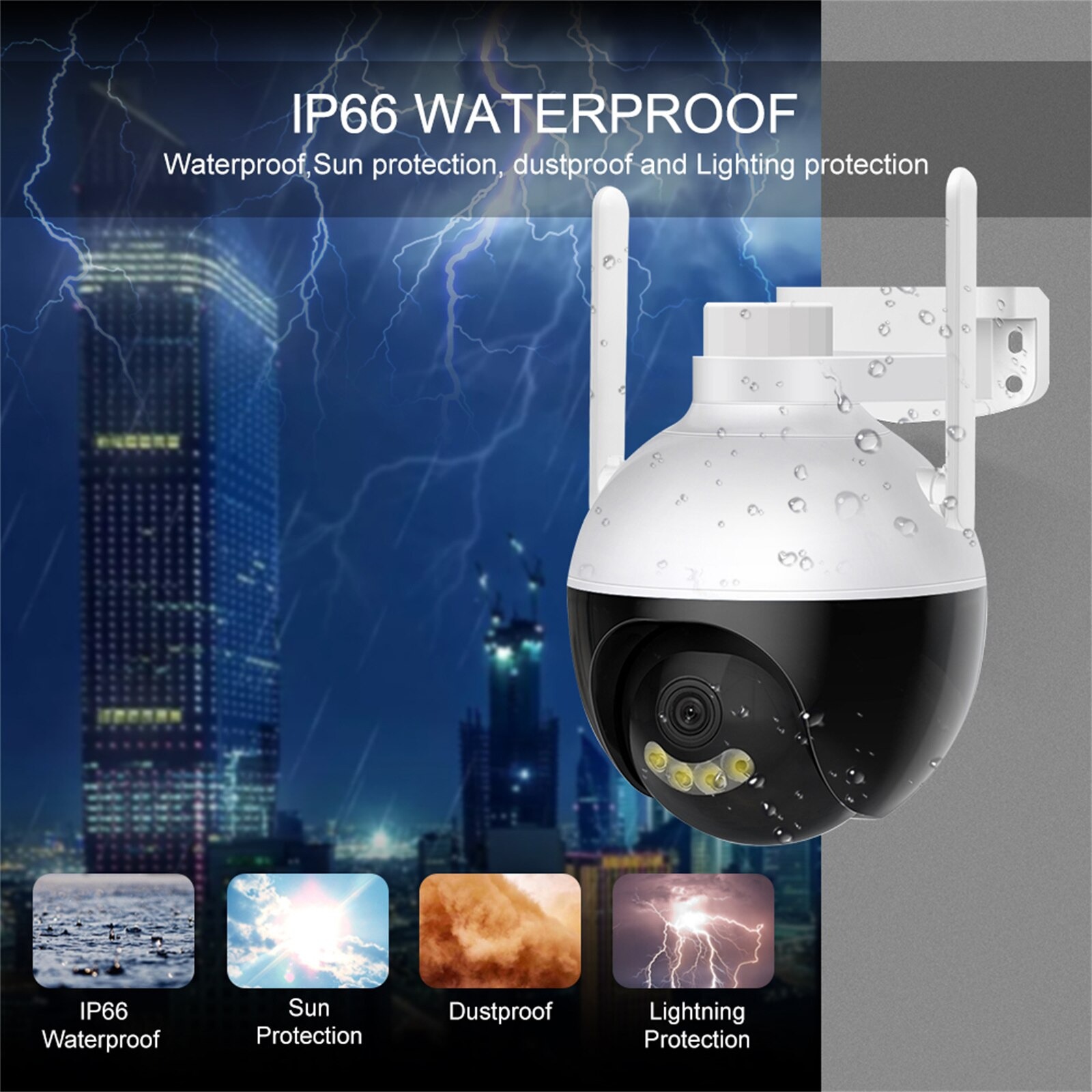 Full HD PTZ  Water proof Outdoor Wireless Surveillance Camera Digital Zoom HD Dome IP WiFi,Weather Proof Smart IR Night Version Outdoor CCTV Video