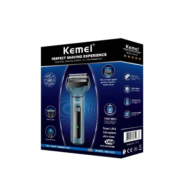 Kemei 3 in 1 Grooming Kit KM-1433 with Trimmer , Shaver and Nose Trimmer