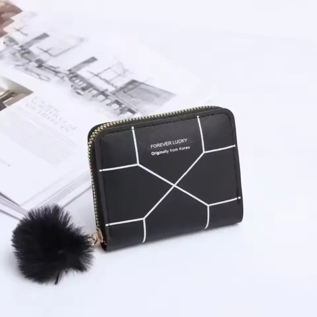 Penguin Mart - Ladies Small Card Holder Purse - Zipper Wallet for Casual Use