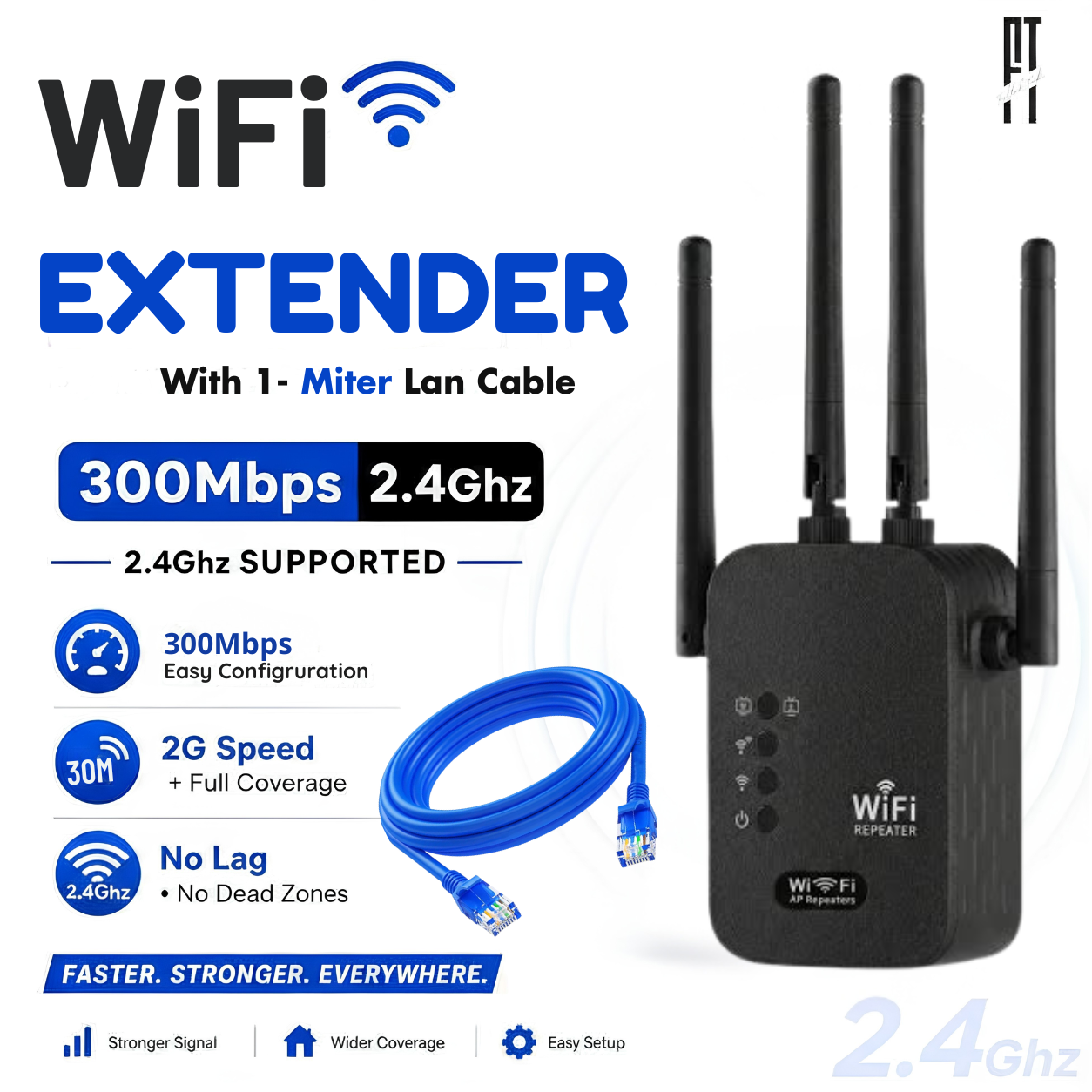 Black + 1M-Lan Cable