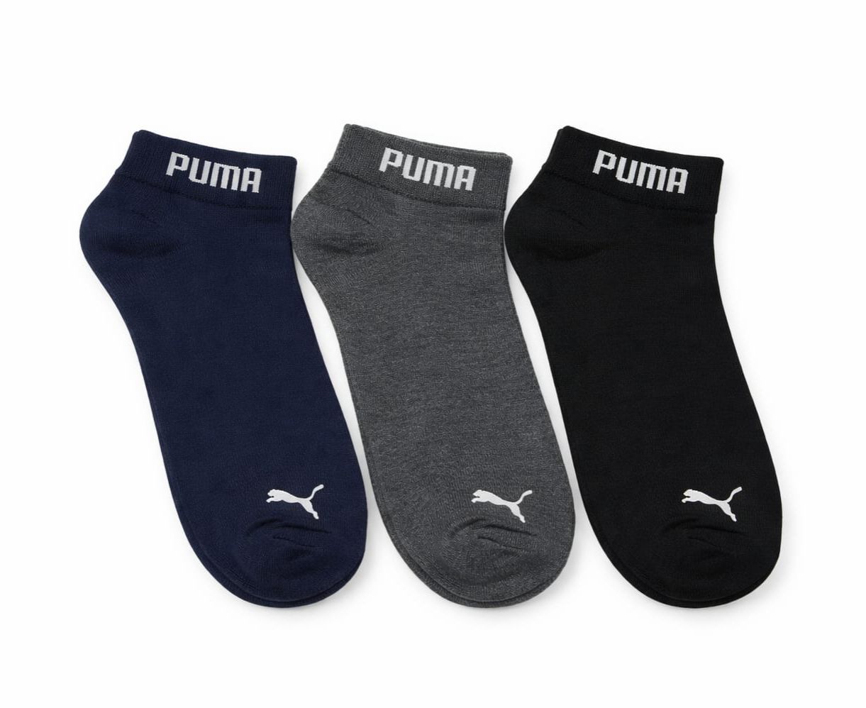 Pack of 3 Premium Ankle Socks for Men & Women - Cotton Rich Breathable Short Socks