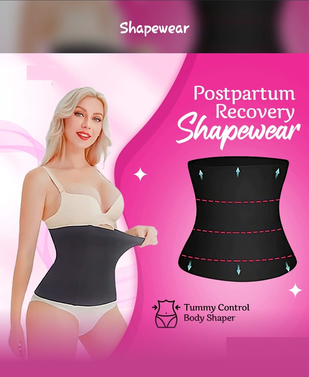 Women Postpartum Underwear Belly Wrap Boned Body Shaper Tummy Control Thong  UK