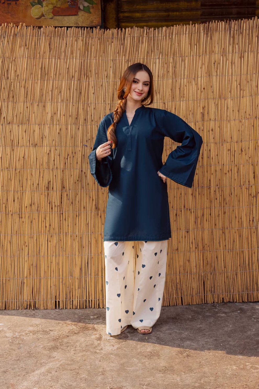 Alghani collection Stitched New Arrival Elegant Printed heart design 2pc Dress For Women and Young Girls Trendy Outfit