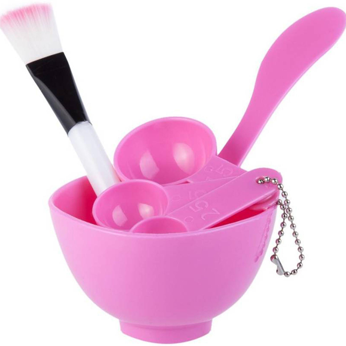 4 in 1 DIY Facial Beauty Mask Bowl with Stick Brush Set (Set of 6)