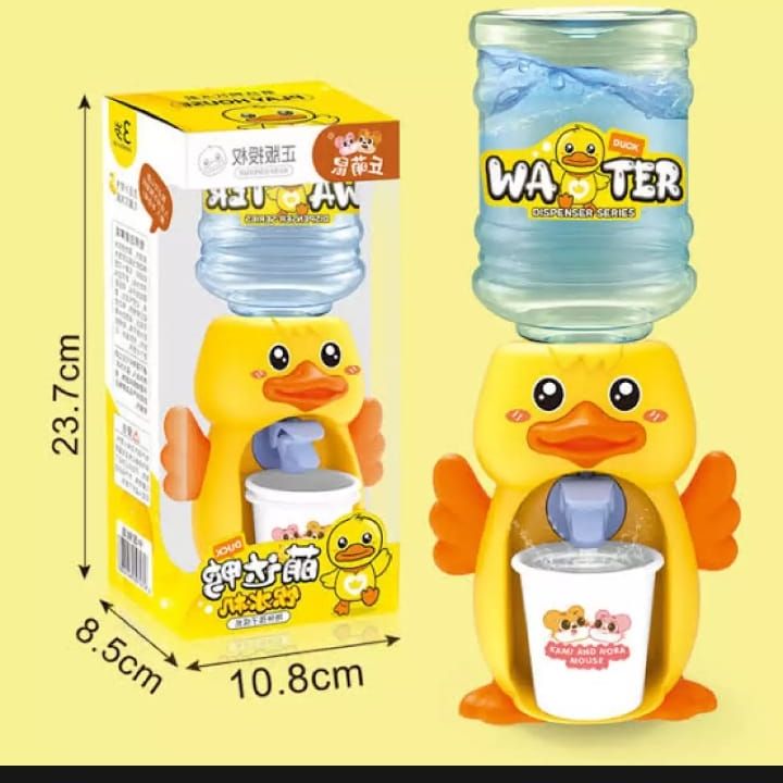 Little Cute Mini Pretend Play Kids Water Dispenser In Cute Duck Shape