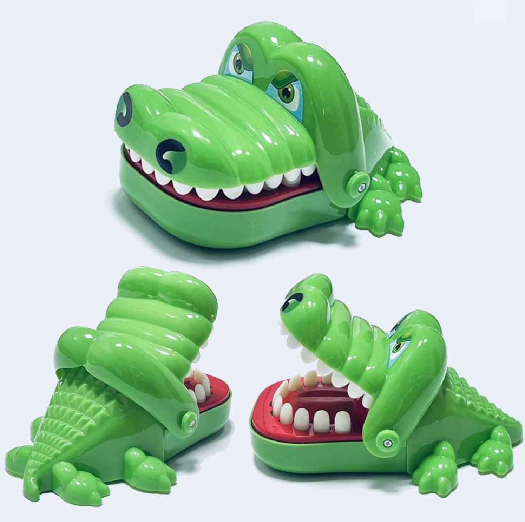 New Funny Crocodile Tooth Biter Game Toy, Kids Action Figure Playset, Interactive Tricky Fun Game, Eco-Friendly