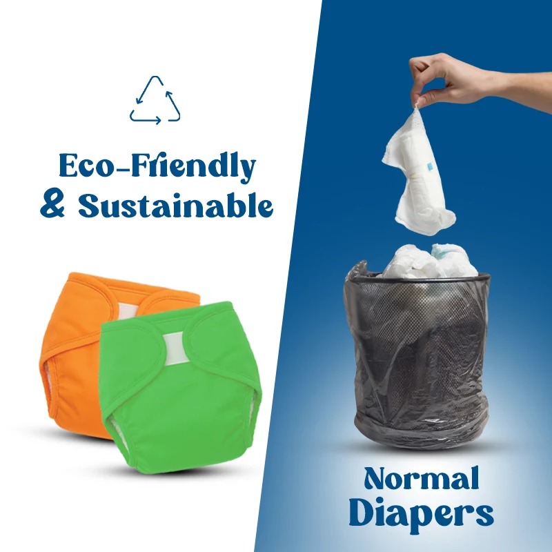 1 Pcs Kids Reusable Comfy Diaper Baby Washable 6 Layers Baby Cloth Diaper Reusable Cotton Elastic Waist Cloth Diapers Baby Nappy