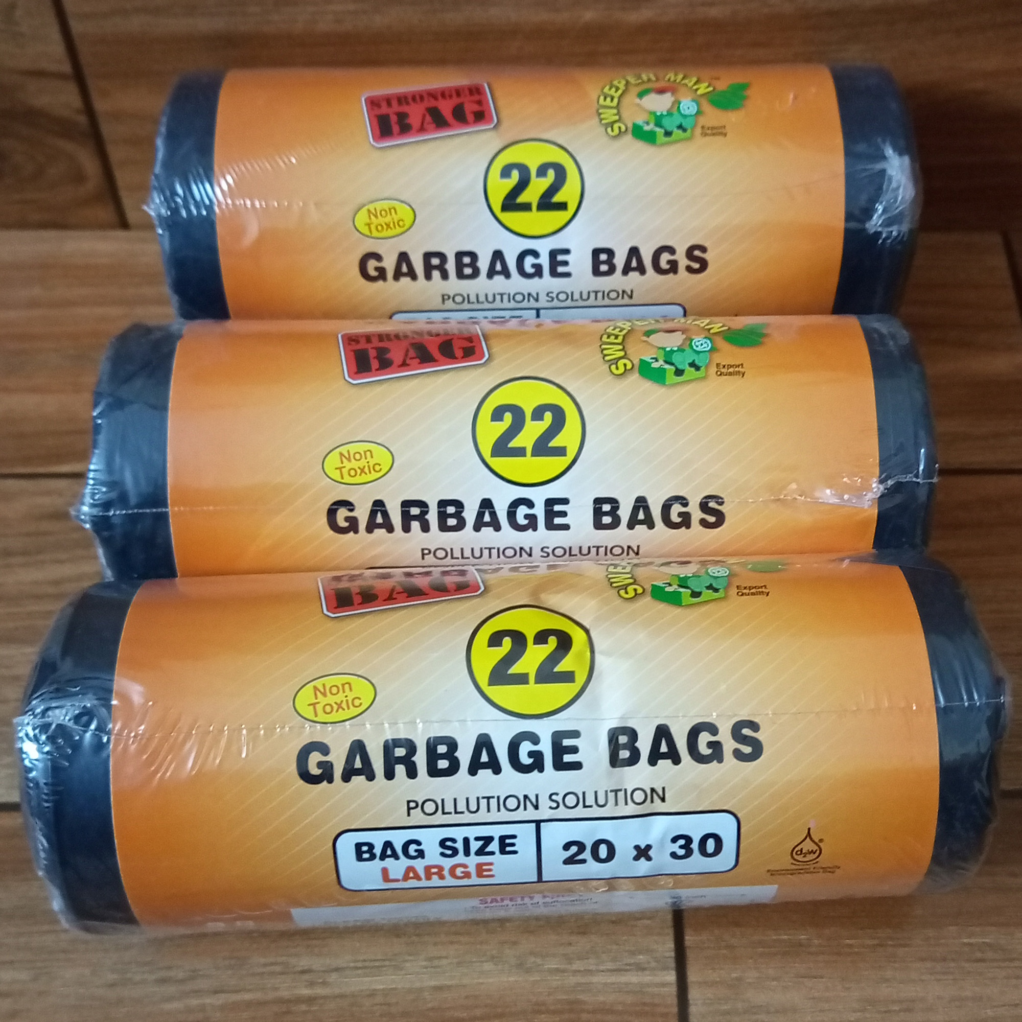 JSS Extra Large size Bio-degradable Garbage Bags for Dustbin (30X37 inch)  available in Black Color - Pack of 3 (45 pcs) : Amazon.in: Home & Kitchen