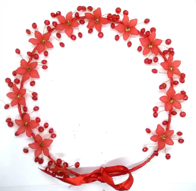 Flower Rhinestone Wedding Headband Hair Accessory Ribbon and Rhinestone For Women and Girls
