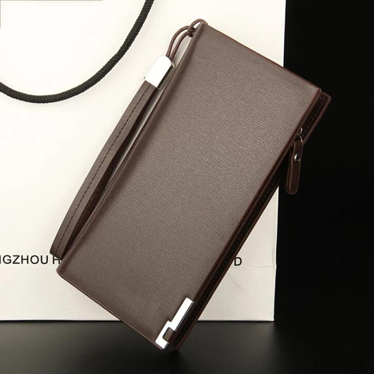 Faux Leather Business Class Hand Clutch for Women - Long Mobile and Money Wallet for Men and Women