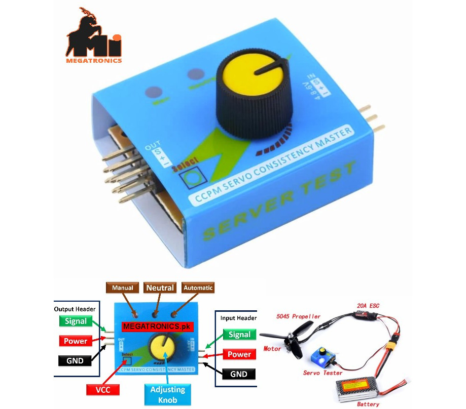 ESC Servo Tester CCPM Consistency Checker