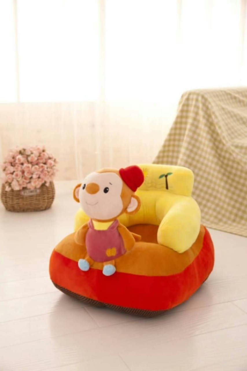 Baby's Cute Cartoon Plush Toys Support Chair Infant Learning To Sit Removable & Washable Baby Soft Seats Sofa