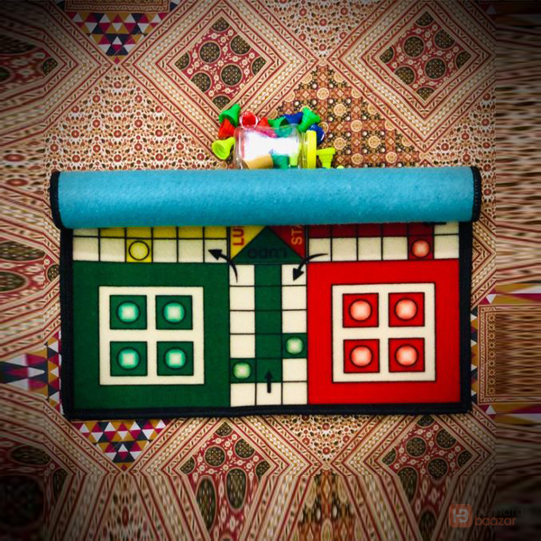Ludo Matt Carpet Rug Large Size Ft Fold able and Washable ludo
