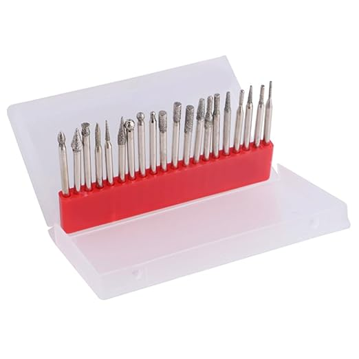 Engraving tool bits 20pcs Diamond Burr Bit Set | Dremel Rotary Tool Accessory | Glass, Tile, Stone, Masonry Engraving, Carving, Jewelry & Rock Shaping
