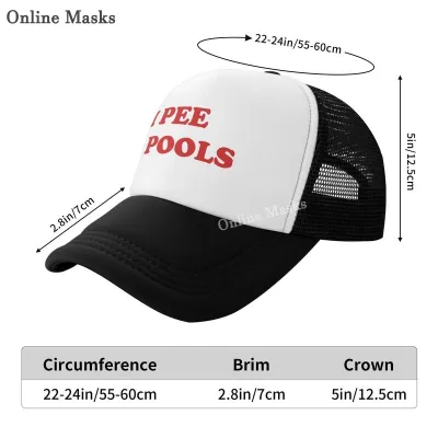 I Pee in Pools Funny Dare Gag Gift Joke - Adult Trucker Cap Hat