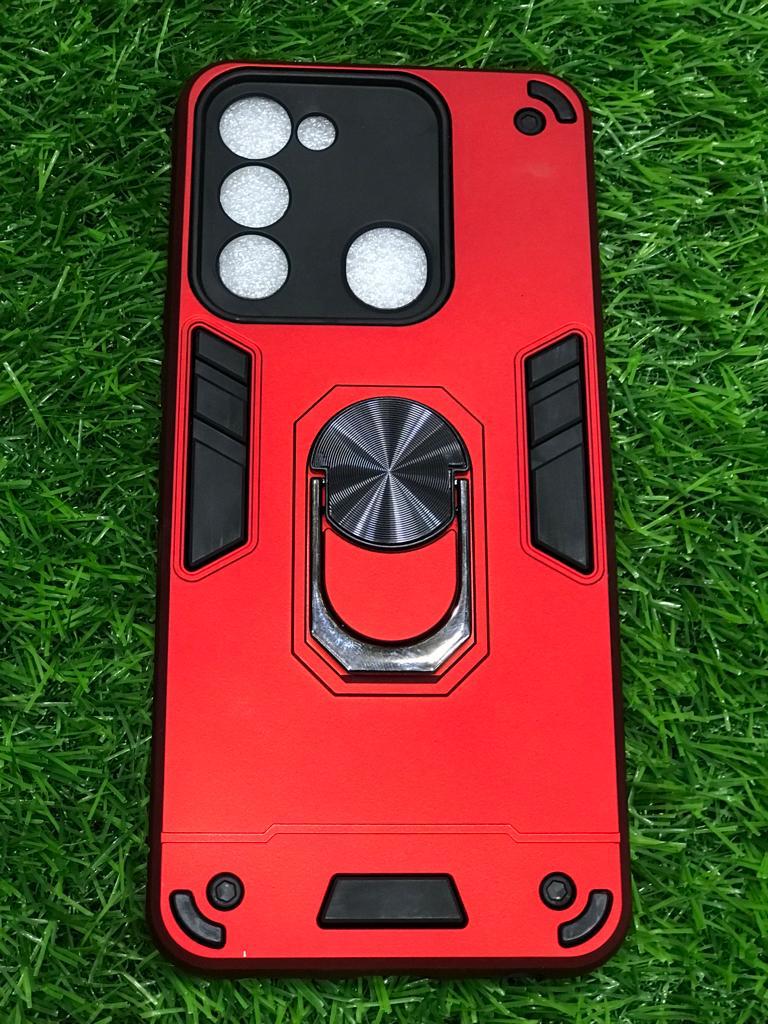 Tecno Spark 8C Back Cover Ring Armor Case Lens Protection Shock Proof