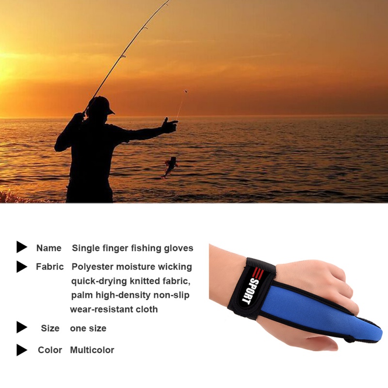 Outdoor Single Finger Protector Fishing Gloves One Finger Non-Slip Glove  Stall Protector Sea Fly Carp Fishing Glove