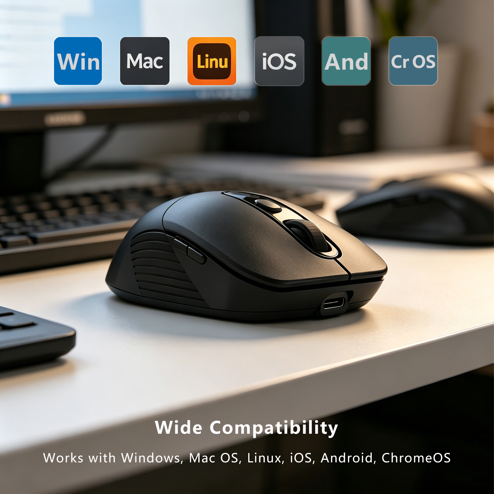 A4Tech FB10CS - 2.4G - Black - Great for Work and Study - Ergonomic Comfortable Design