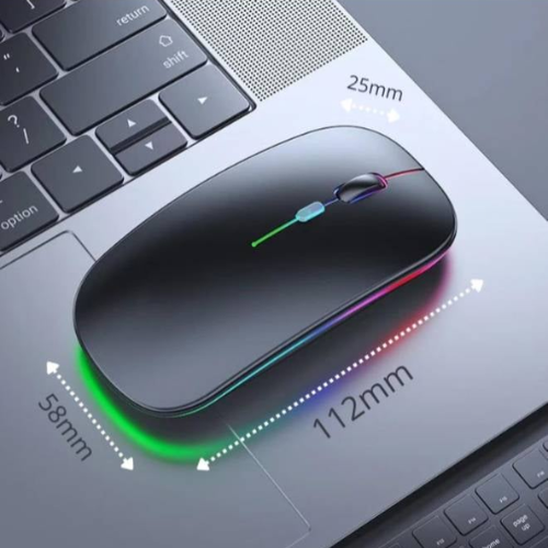 Rechargeable Wireless Bluetooth Mouse 2.4GHz Slim Optical LED USB Mouse for Laptop, PC, Mobile & Smart TV