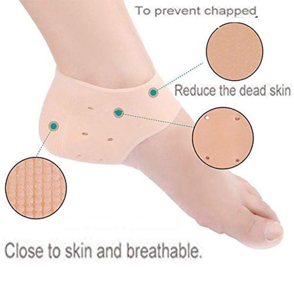 Silicone Gel Heel Pad Socks For Pain Relief And Anti Crack Heel 1 Pair Heel Cups Heel Guards Heel Protectors Heel Sleeves For Relieve Heel Pads Cushion Heel Pain, Heal Dry Cracked Heels, Achilles Tendinitis, For Men & Women
