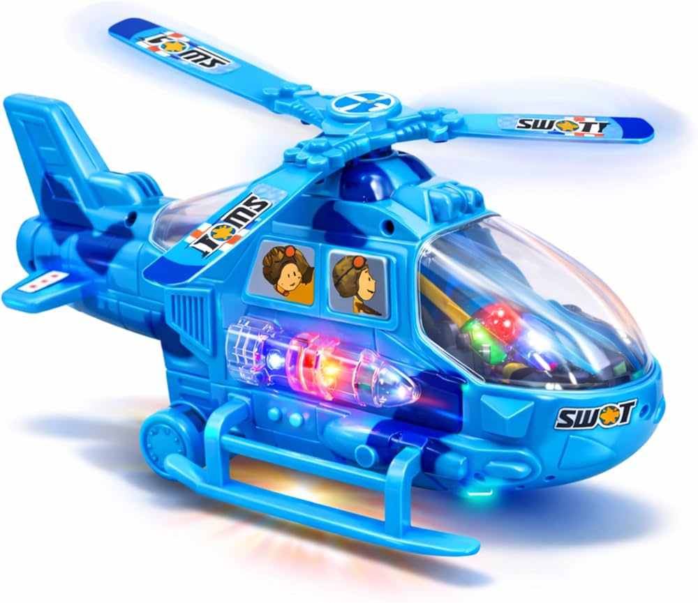 Kids Fun Light-Up RC Helicopter Toy for Boys - Interactive Remote Control Airplane for Learning & Fun, Recommended for Ages 6-8