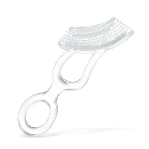 1 Pcs Baby Teething Toothbrush - Food-Grade Silicone, BPA-Free, Non-Slip Handle - Soothes Gums, Promotes Sensory Development - Suitable for Babies 6-12 Months