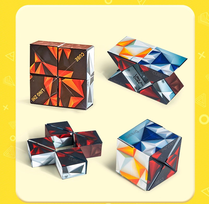 Infinite magnetic cube 3D three-dimensional geometric cube children's thinking exercise educational toys