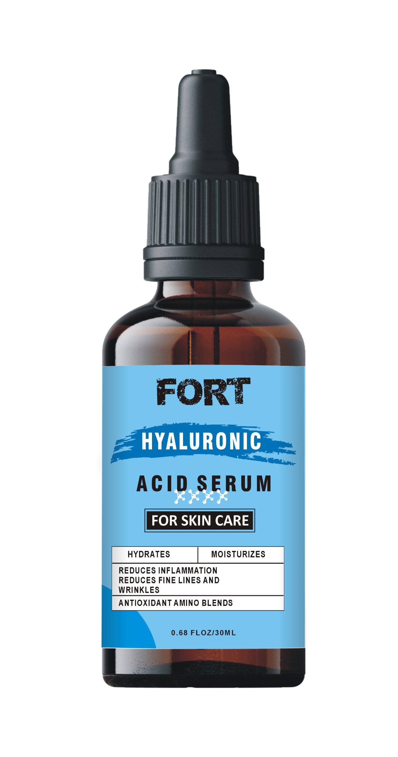 FORT Hyaluronic Acid Face Serum Skin Care Products for Glowing Skin and Face Whitening – Whitening Serum with Hyaluronic Acid 30ml