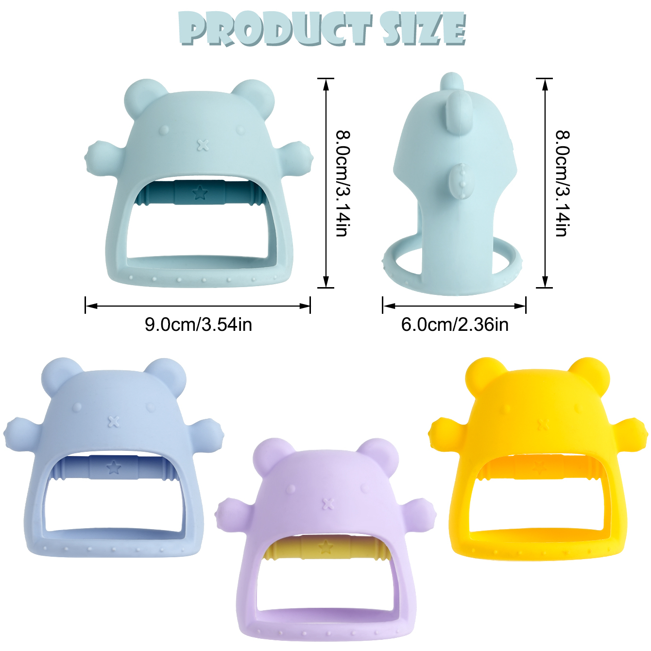 Baby Teething Toys for 3-6 6-12 Months, Food Grade Silicone Infant Teether Mitten, Baby Essentials Teething Relief, Newborn Essentials Chew Toys