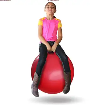 red bouncy ball with handle