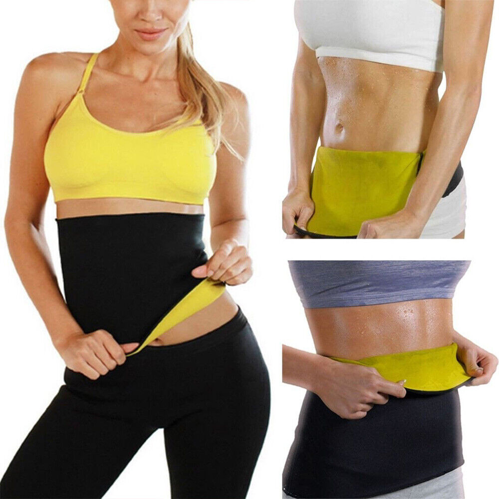 High Quality Unisex Hot Body Shaper Belt / Original Slimming Waist Trainer Yoga Slim Belt Abdomen Belly Belt Bodysuit Shapers / Genuine Neotex Stretchable Hot Body Belt / Adjustable Tummy Sweating Fat burner / Weight Loss Sports Belt for Men & Women