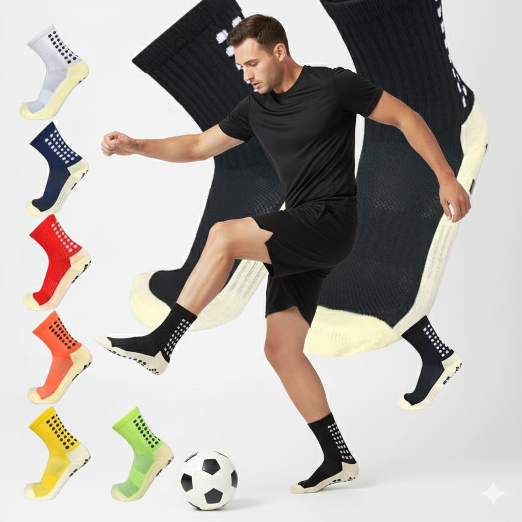 Premium Quality Breathable Non-slip Men Football Soccer Sports Training  Soccer Grip Socks