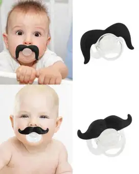 mustache baby pacifier