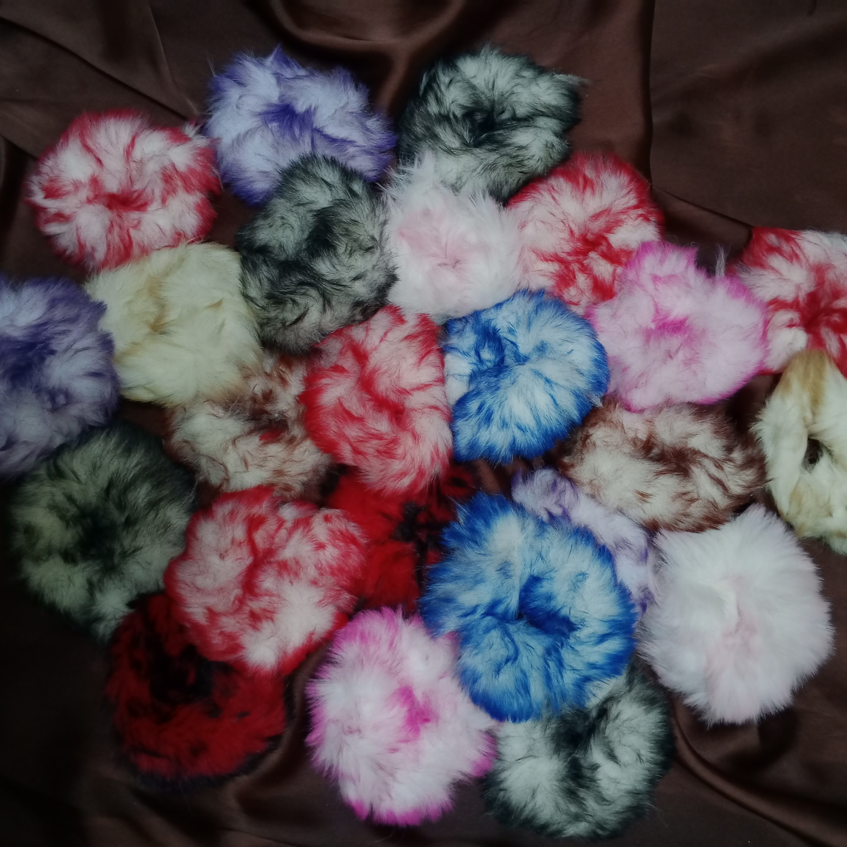 6 Pieces Soft And Fluffy Multicolor  Elastic Hair Pony Ring Rope Hair  Ponies For Girls Stylish Pack Pony For Girls Women Hair Styling Set Pony Tail Maker  Ponies Trending Ponies