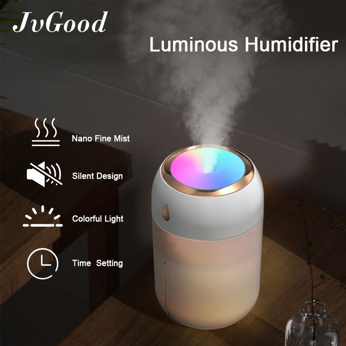 Air Humidifier H2o Ultrasonic Diffuser 1000ml Large Capacity Long Time