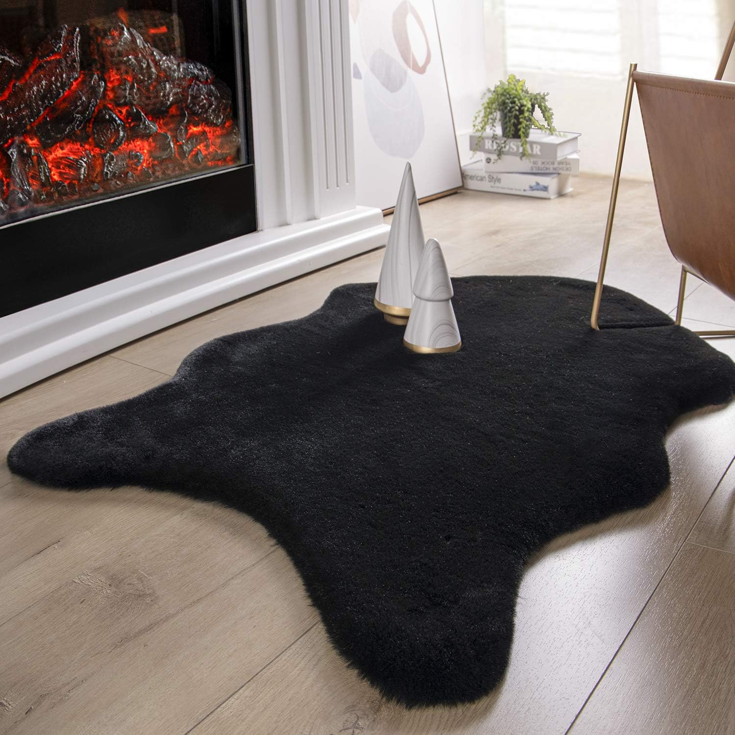 Faux Sheepskin Rug Sheep Foot Door Mat Rug 24inch x 33inch ( Multi color) shearling short hairs