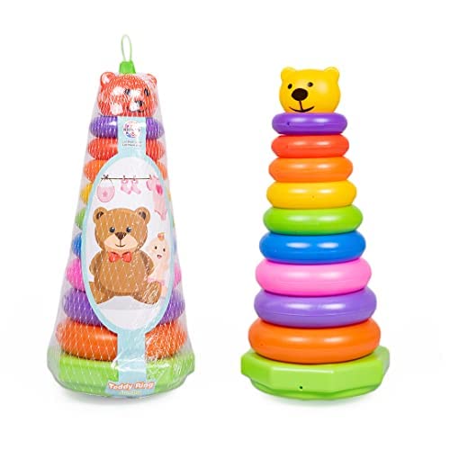 Rainbow Stacking Tower Colorful Rainbow Stacking Rings Tower for Babies Fun & Educational Children’s Toy
