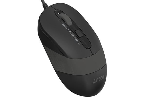 A4Tech FM10S FSTYLER - Silent Click -1600 DPI Optical Mouse - Symmetric Design - Ambidextrous - USB Cable - For PC/Laptop