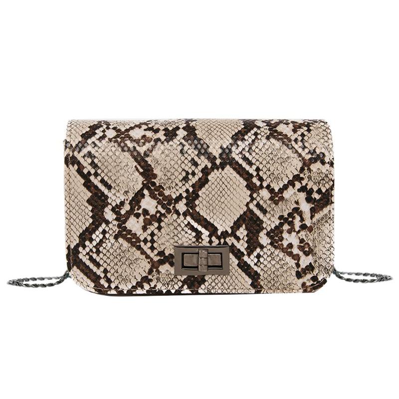 snake print shoulder bolsa