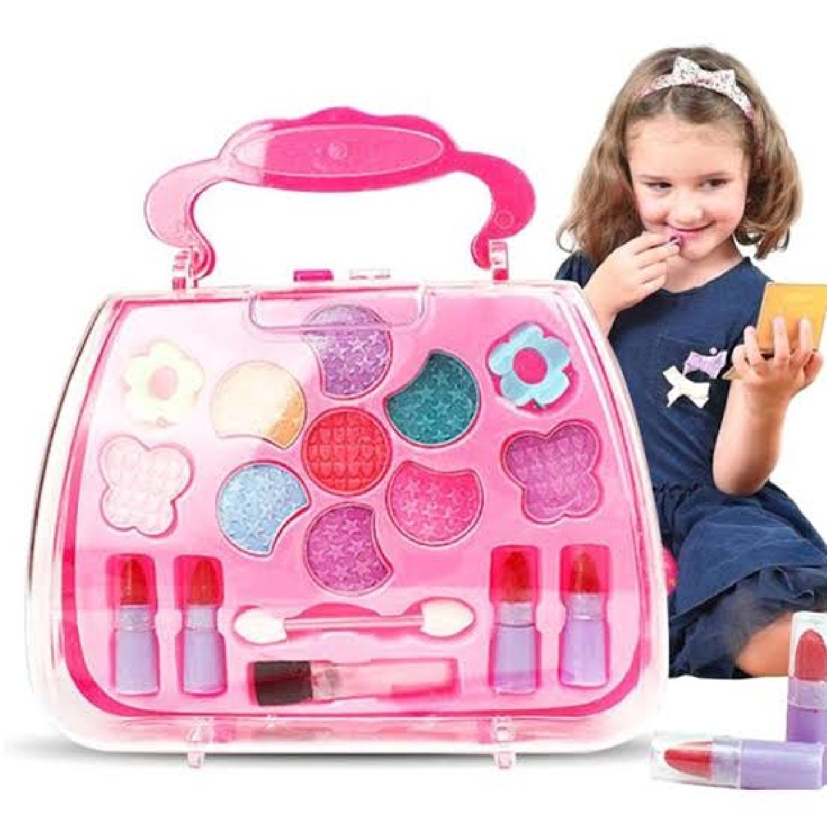 Girls Play Cosmetic Set Kids Makeup Kit Ice Cream Style Princess Pretend Play Toys Set Perfect Gift for Girls Learn to Wear Makeup price in Pakistan