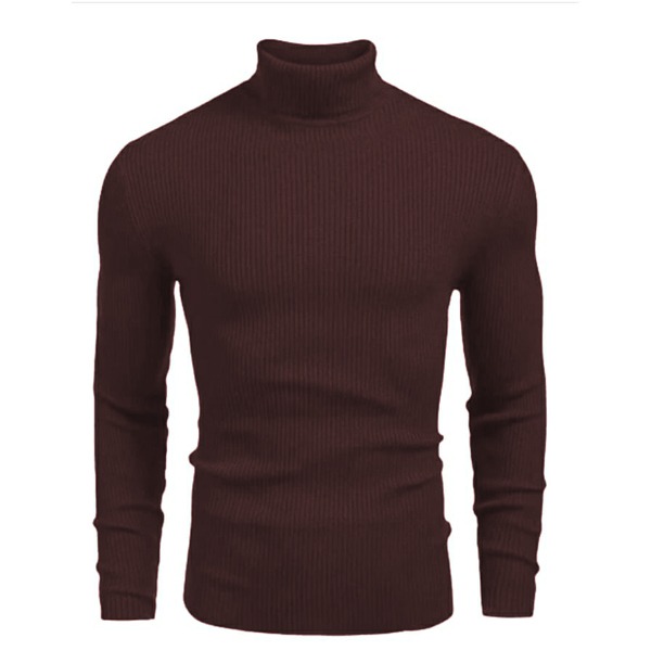 Trendy Fashion Premium Quality Slim Fit O-neck Lightweight Long Sleeve High Neck Turtleneck Elegant Sweaters for Men at Faiq Store