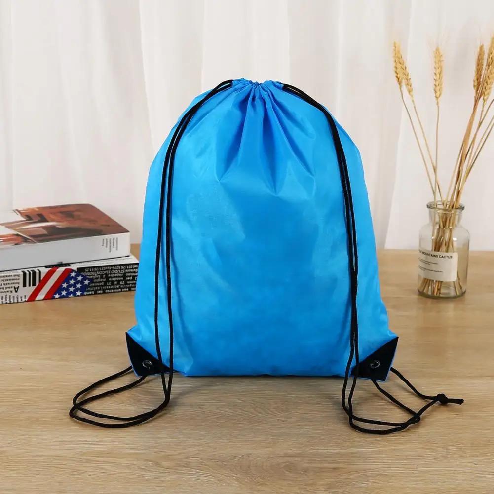 Drawstring Backpack Nylon Foldable Sports Gym Drawstring Tote Bag pack Sack For Men Women