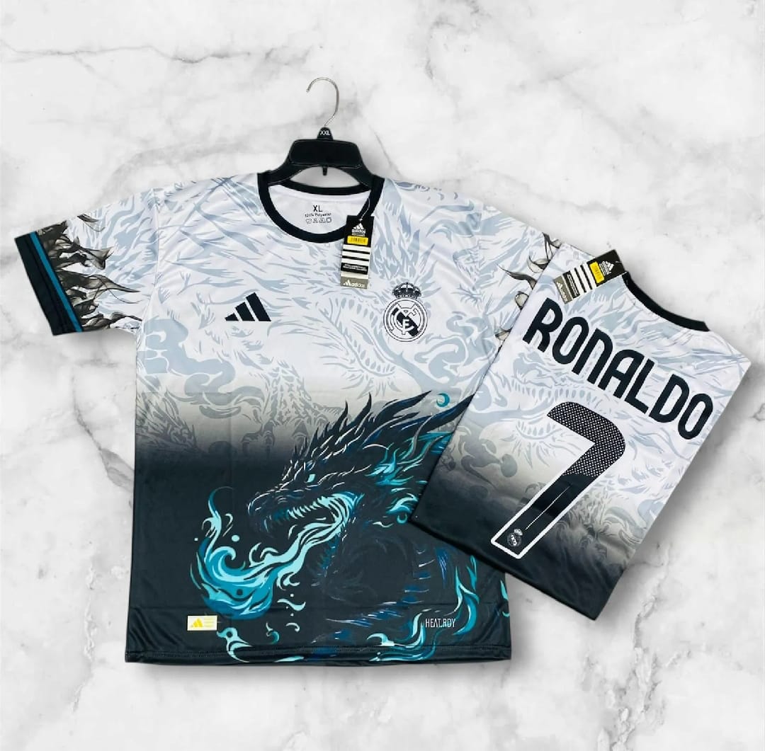 Real Madrid Dragon Special Edition Ronaldo #7 Football Shirt For Men Premium Quality Dri Fit Polyester